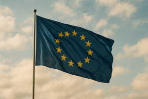 1030 La bandera azul con 12 estrellas amarillas en círculo es la bandera de…