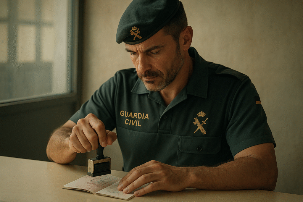 1078 ¿Quién hace el control de pasaportes en las fronteras de España?