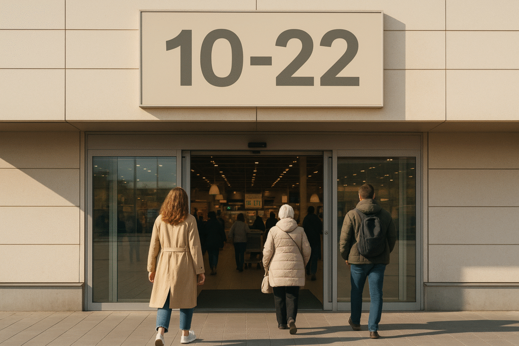 5027 ¿Cuál es el horario habitual de los hipermercados y centros comerciales?