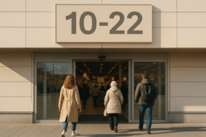 5027 ¿Cuál es el horario habitual de los hipermercados y centros comerciales?